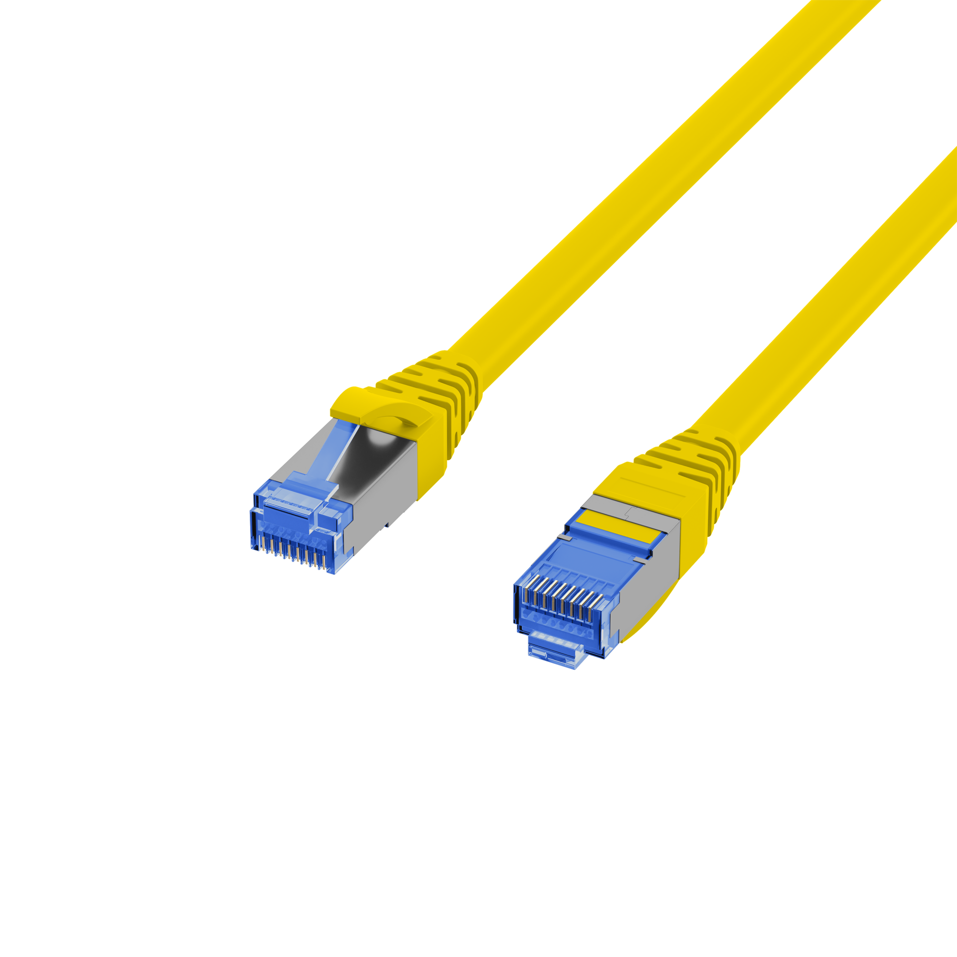 INFRALAN® RJ45 Patchkabel S/FTP, Cat.6A, TPE superflex, 1,5m, gelb