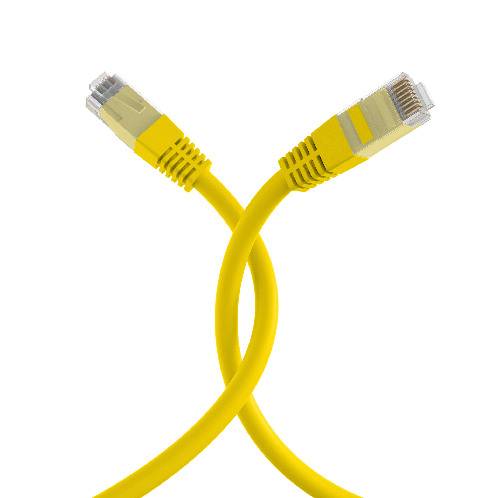 RJ45 Patchkabel Cat.6 U/UTP PVC  CCA gelb 1m