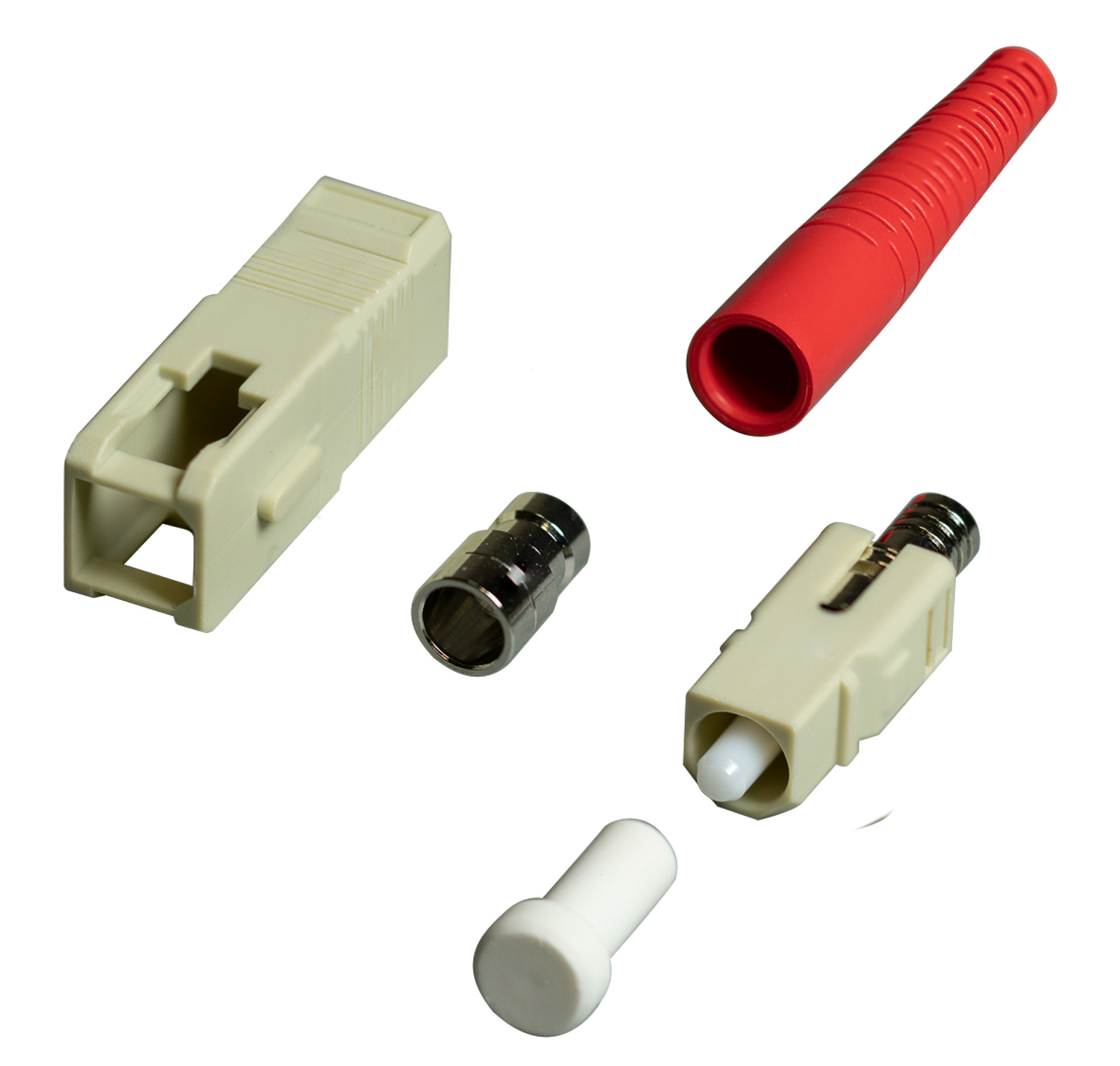 SC-Stecker Simplex Multimode, 3mm, schwarze Tülle