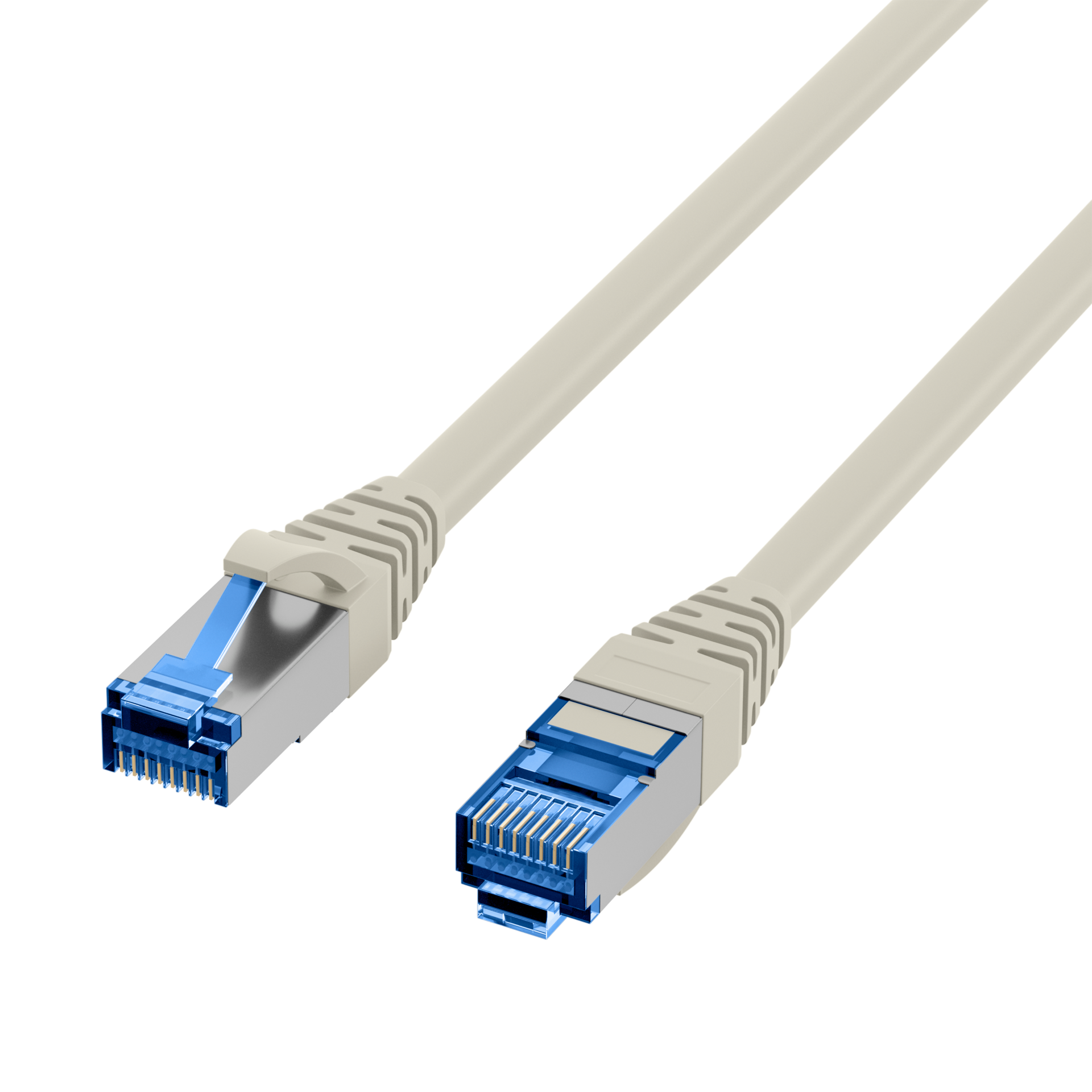 RJ45 Patchkabel Cat.6A S/FTP PVC UL grau 3m