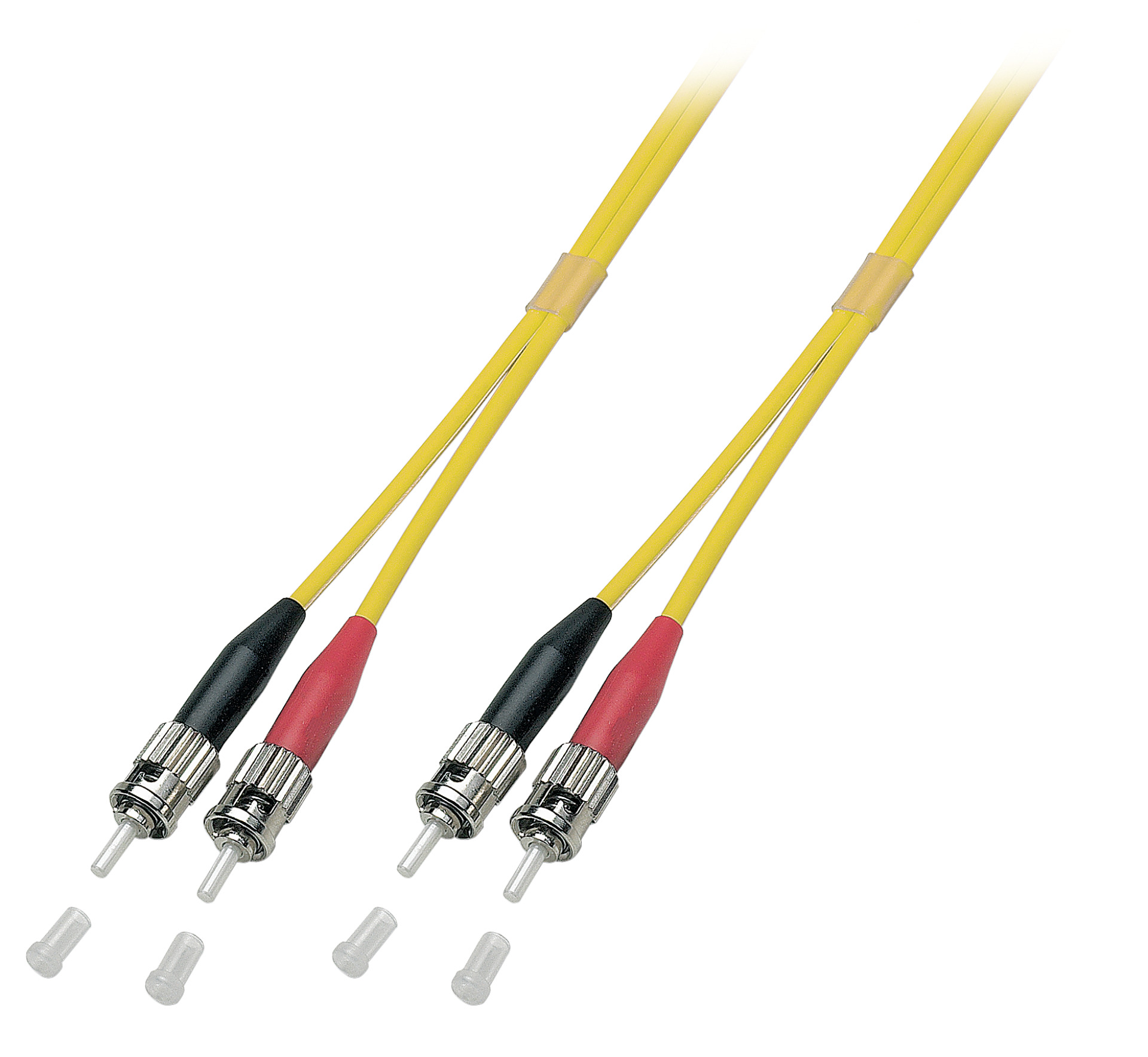 Duplex Jumper ST-ST 9/125µ, OS2, LSZH, gelb, 3.0mm, 30m