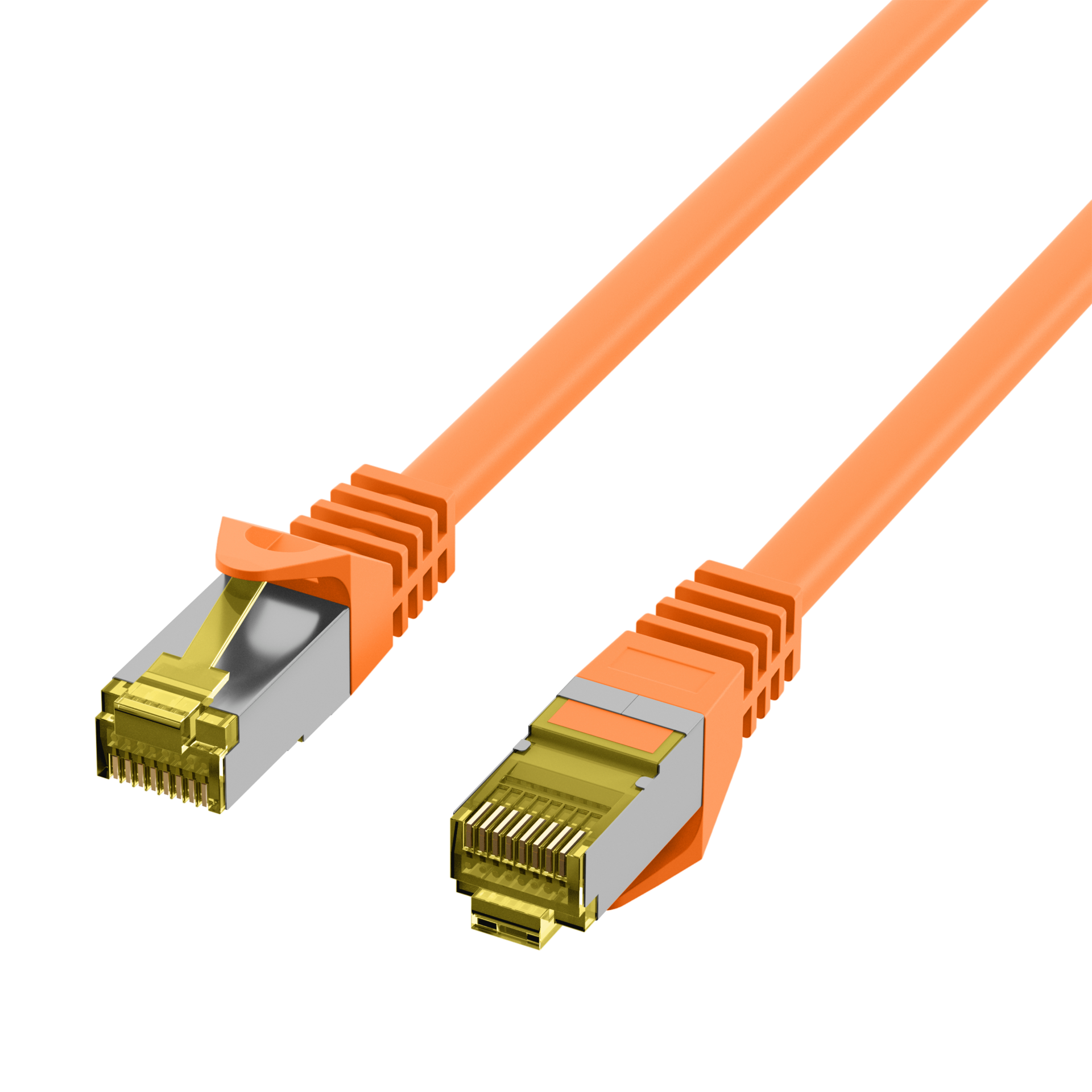 RJ45 Patchkabel Cat.6A S/FTP LSZH  Cat.7 Rohkabel orange 1m