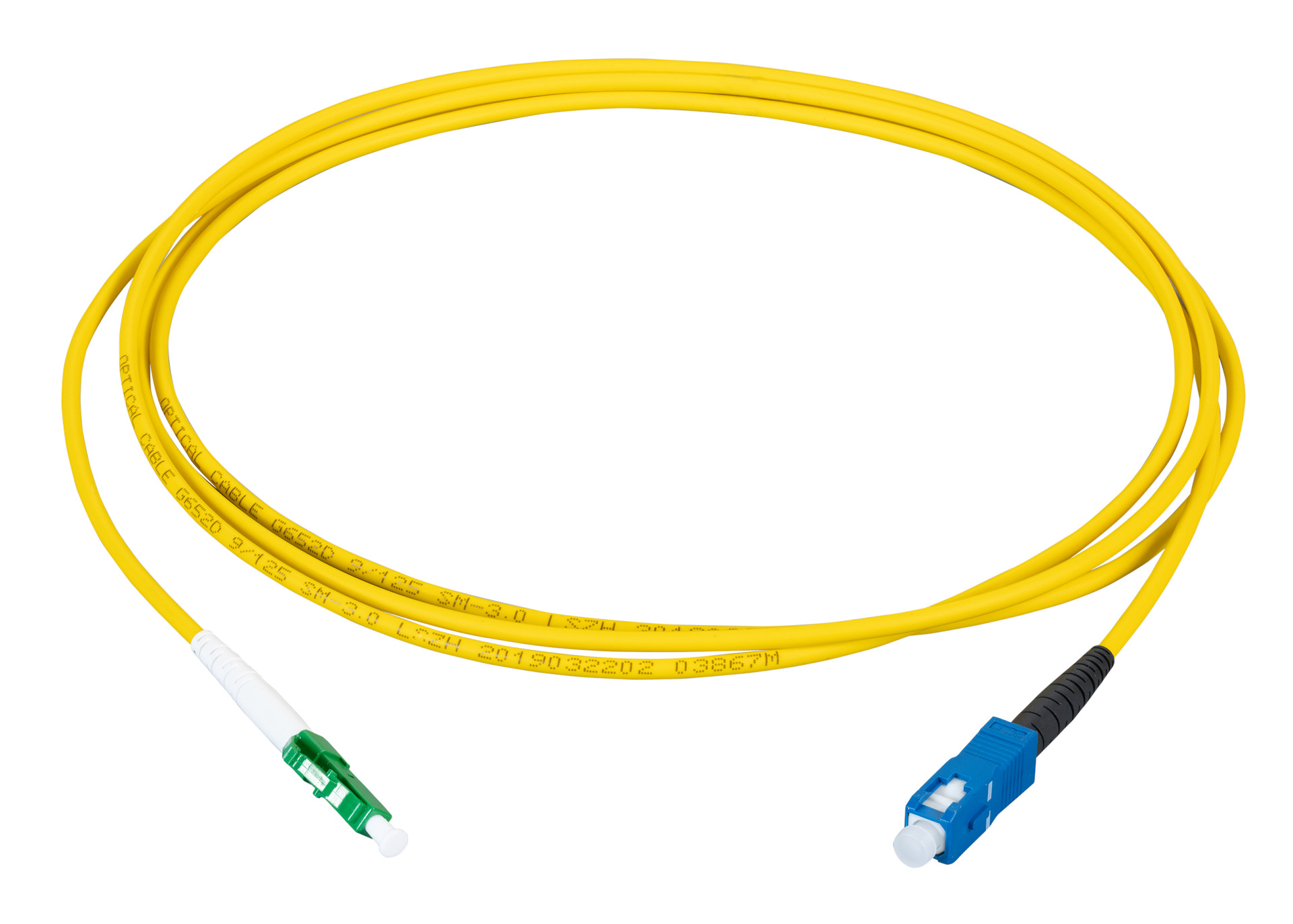 Simplex LWL Patchkabel LC/APC-SC G657.A2 5m 3,0mm Gelb 9/125µm