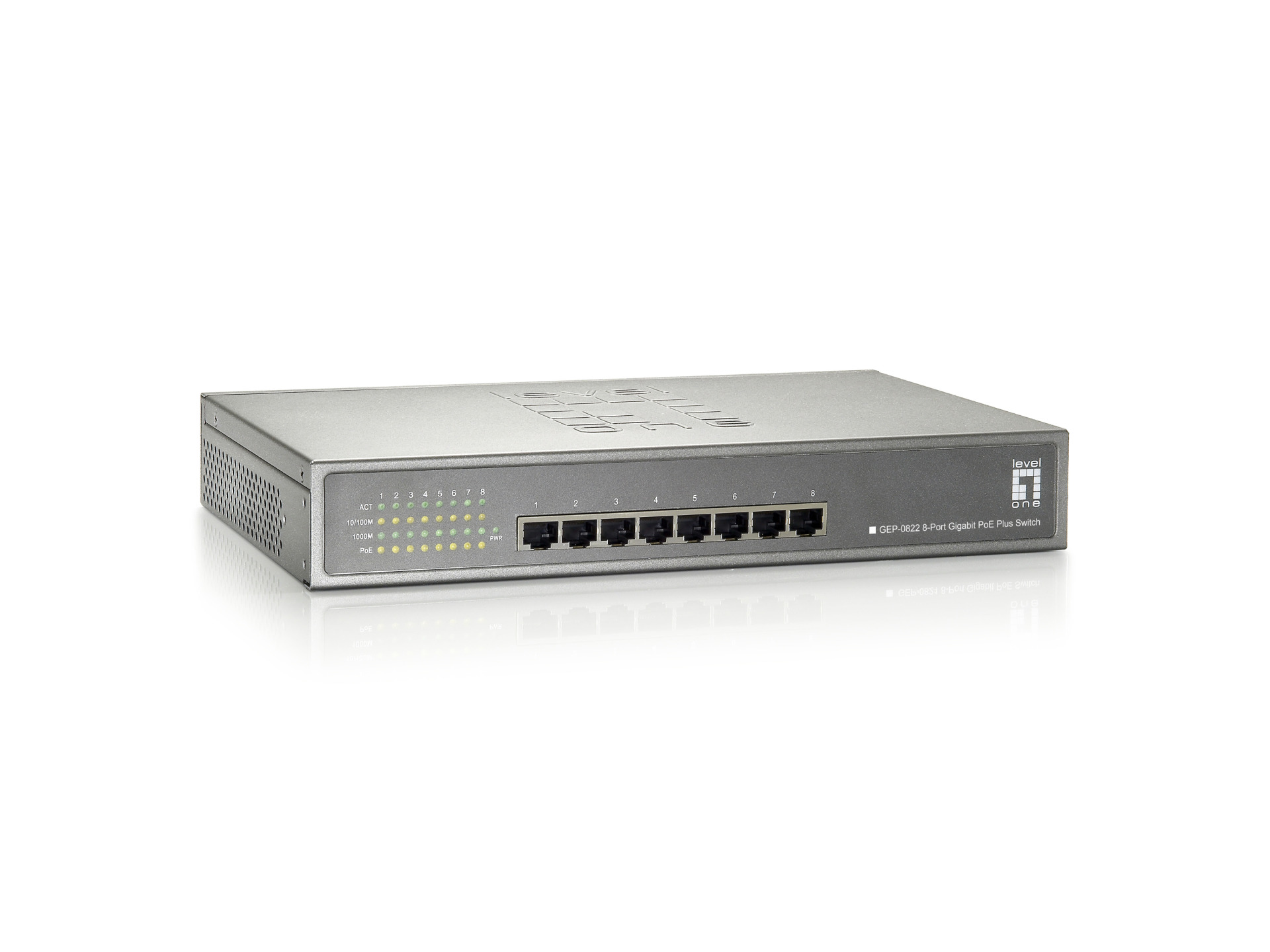 8-Port Gigabit Ethernet PoE+ Switch (240W)