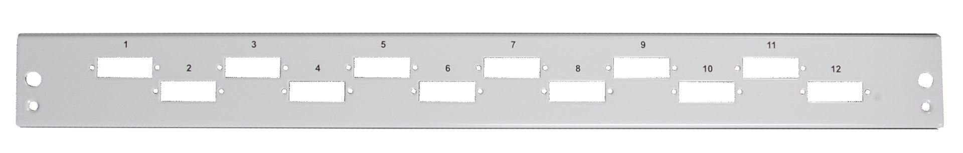 Frontblende 12 x SC Duplex/LC Quad ,vertikal, grau