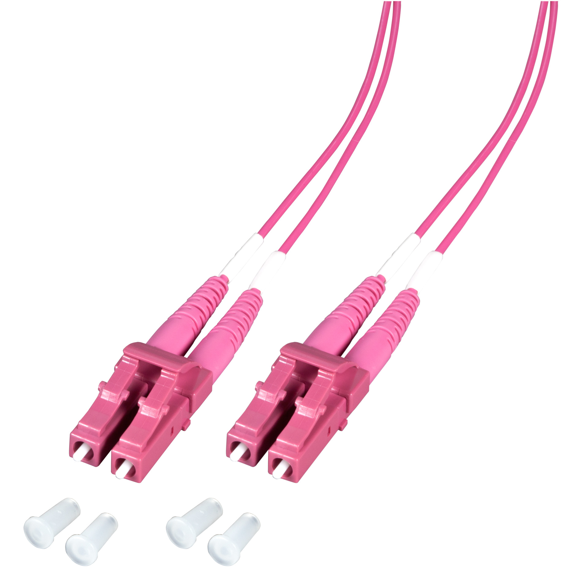 Duplex Jumper LC-LC 50/125µ, OM4, LSZH, ,erika violett, 1.2mm, 25m