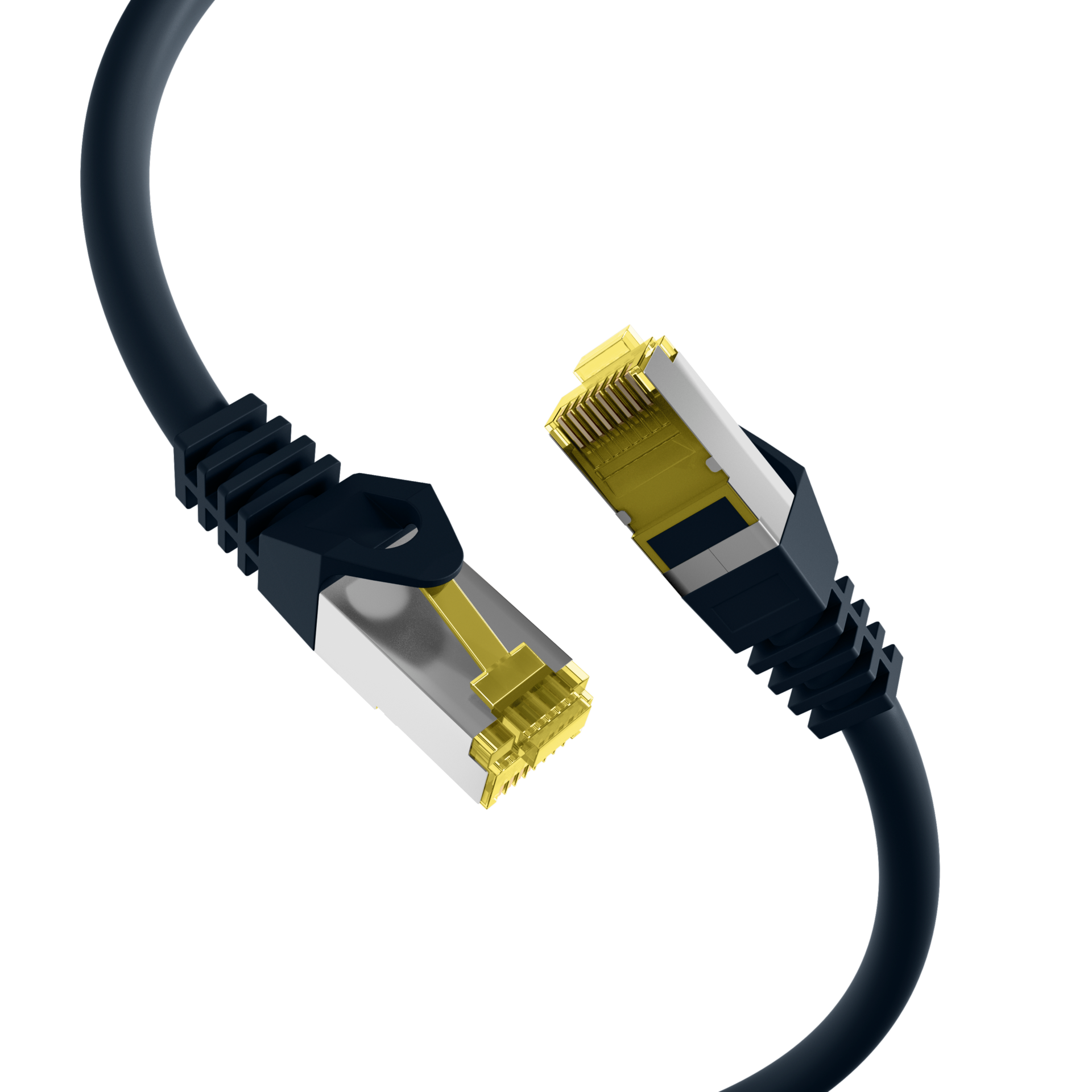 RJ45 Patchkabel Cat.6A S/FTP LSZH  Cat.7 Rohkabel schwarz 15m