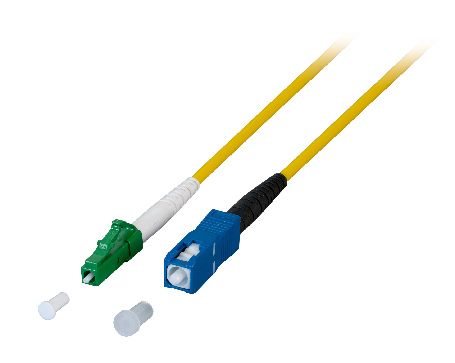 Simplex LWL Patchkabel LC/APC-SC G657.A2 2m 3,0mm Gelb 9/125µm