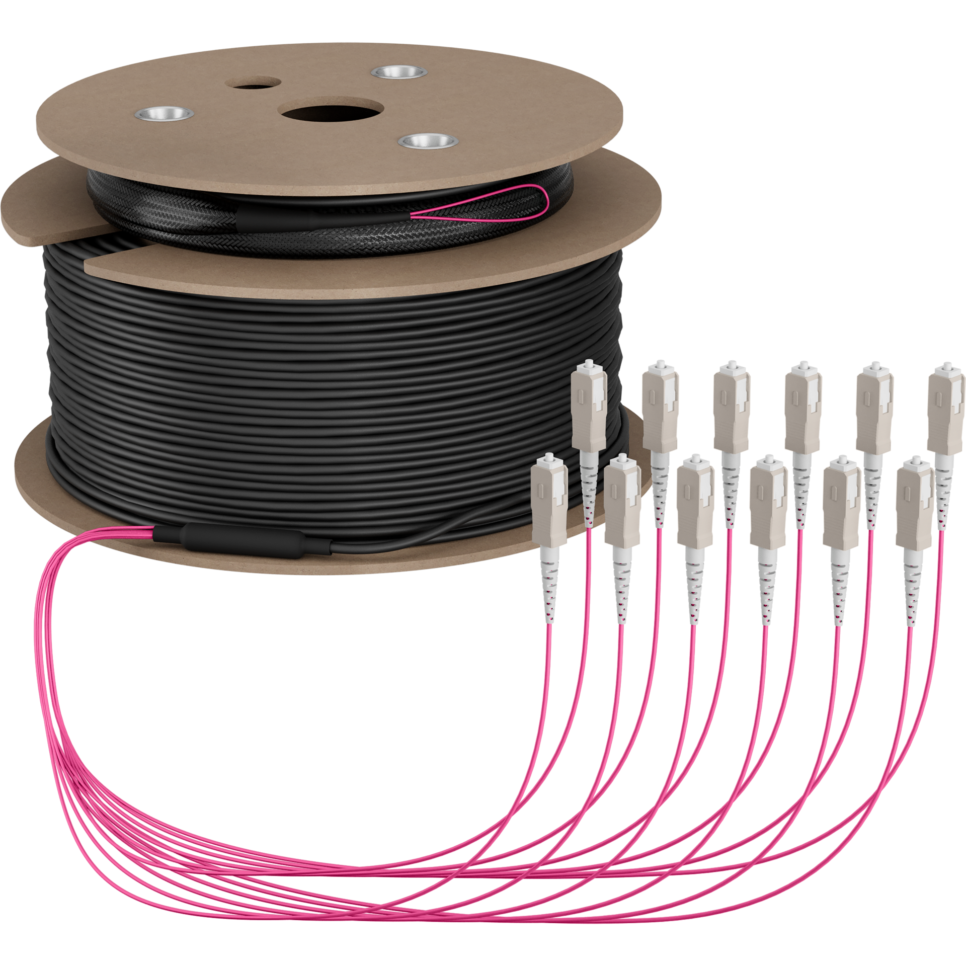 Trunkkabel U-DQ(ZN)BH OM4 12G (1x12) SC-SC,120m Dca LSZH