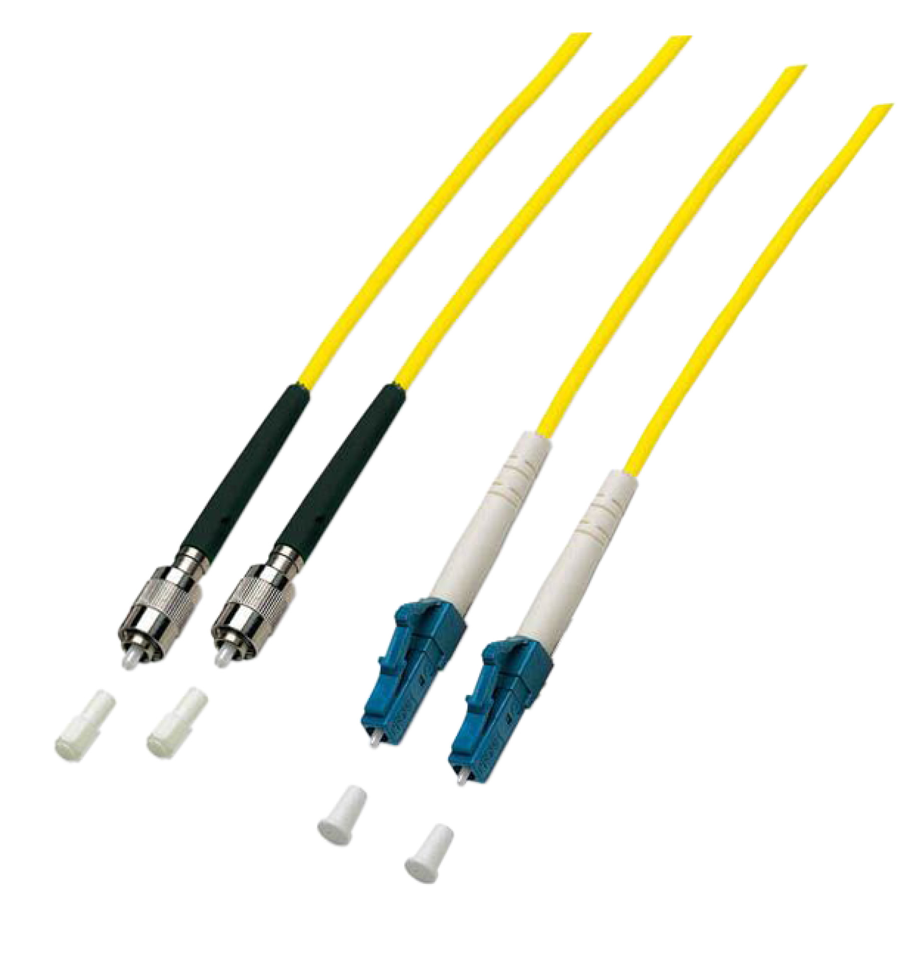 Duplex Jumper LC-FC 9/125µ, OS2, LSZH, gelb, 2.0mm, 20m