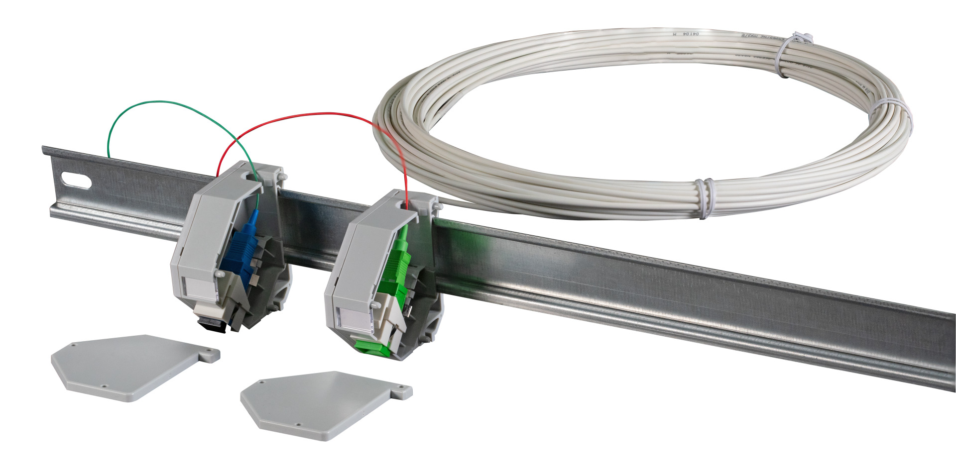 Hutschienenadapter für LC Singlemode, 2 Ports