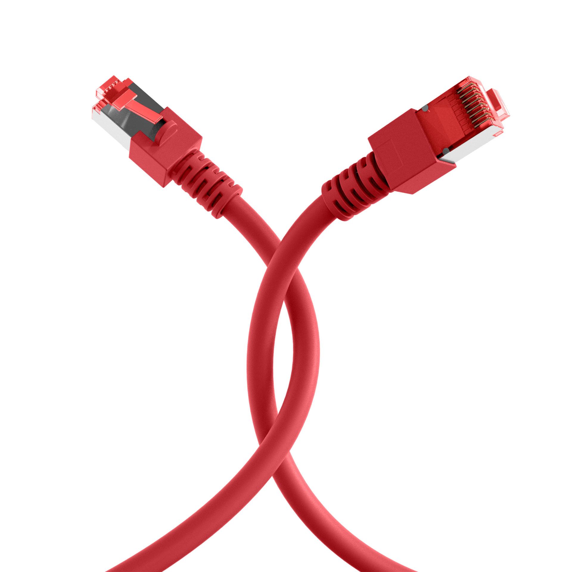 RJ45 Patchkabel Cat.6 S/FTP LSZH  rot 0,5m