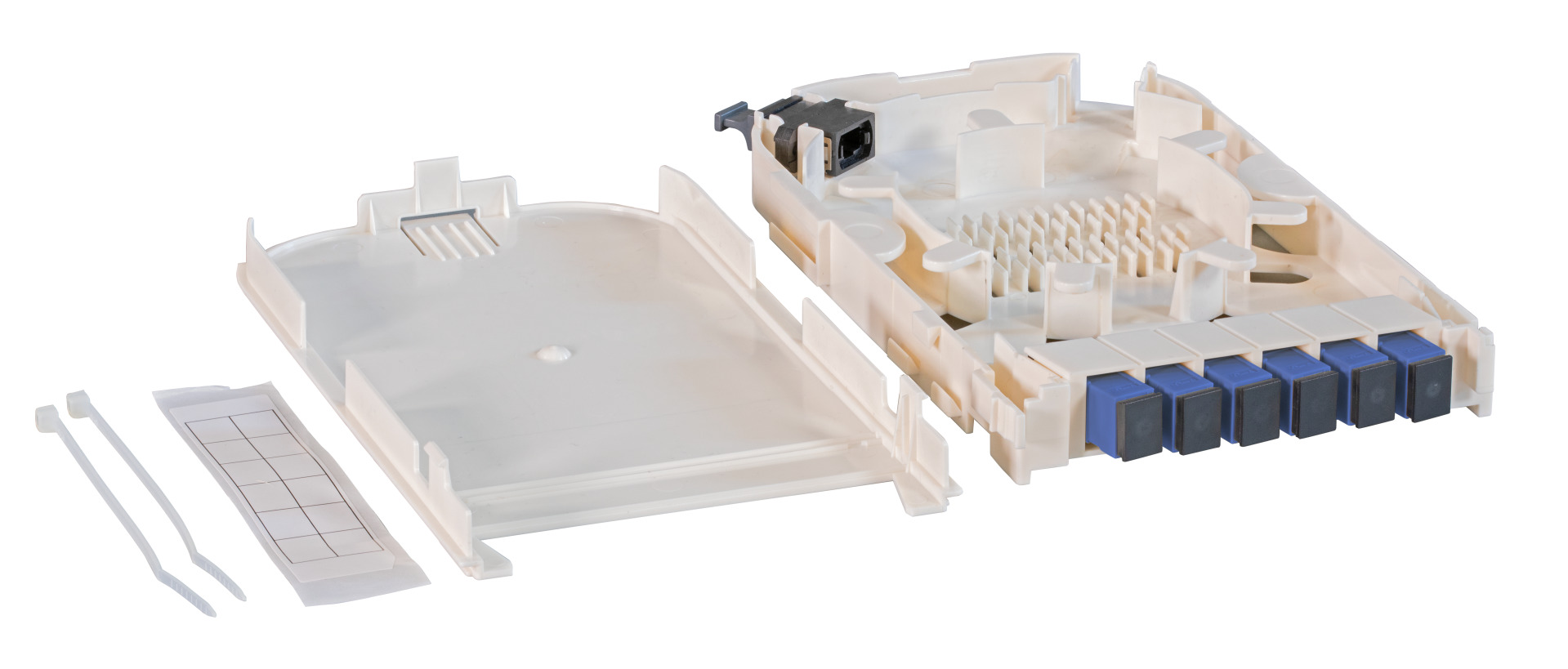 FTTH Moduleinschub für FTTH-BGT, 6 Port SC mit OS2 Keramik Kupplungen