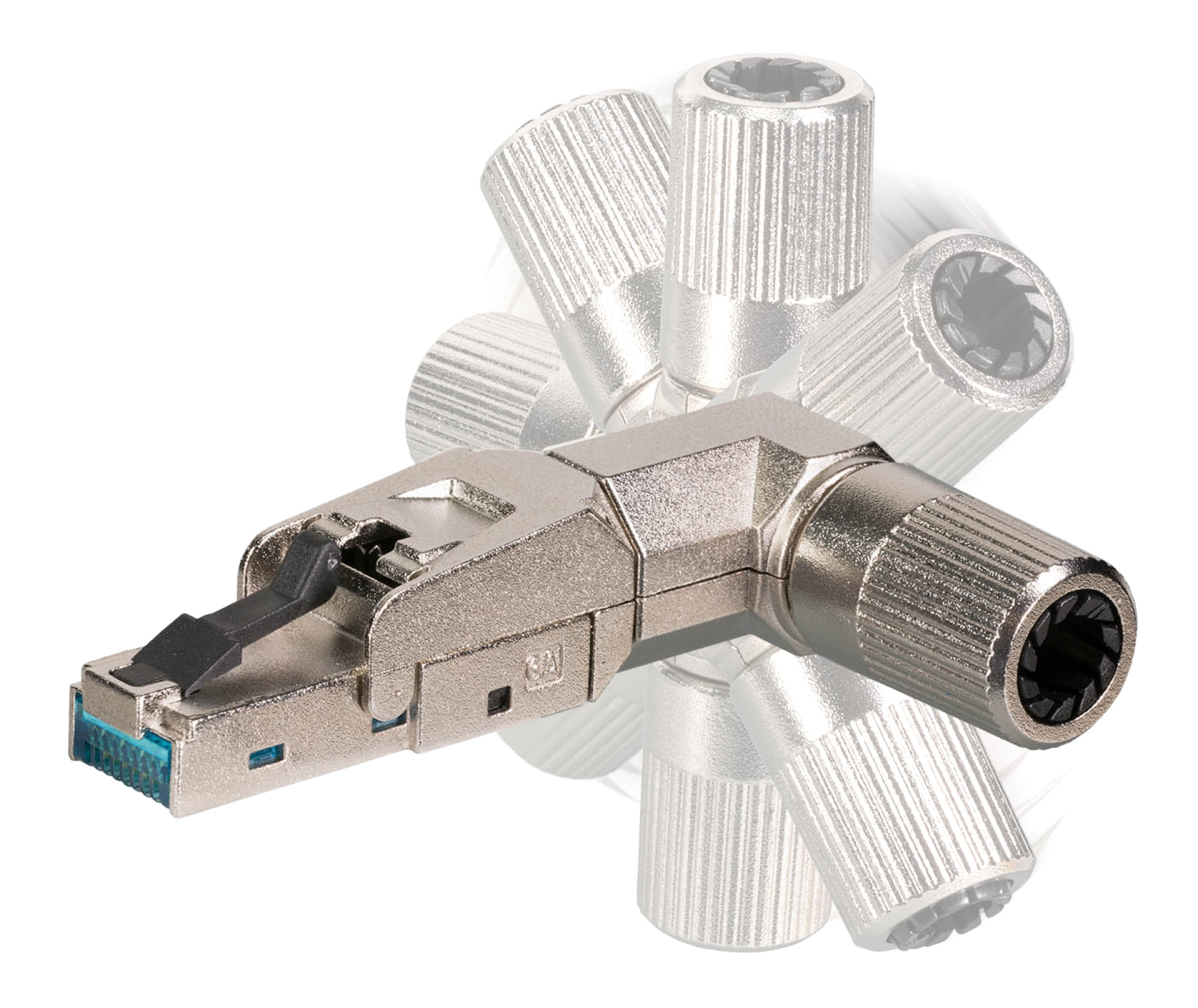 RJ45 Premium Stecker STP, Cat.6A/ClassEA, feldkonfektionierbar, vollmetall