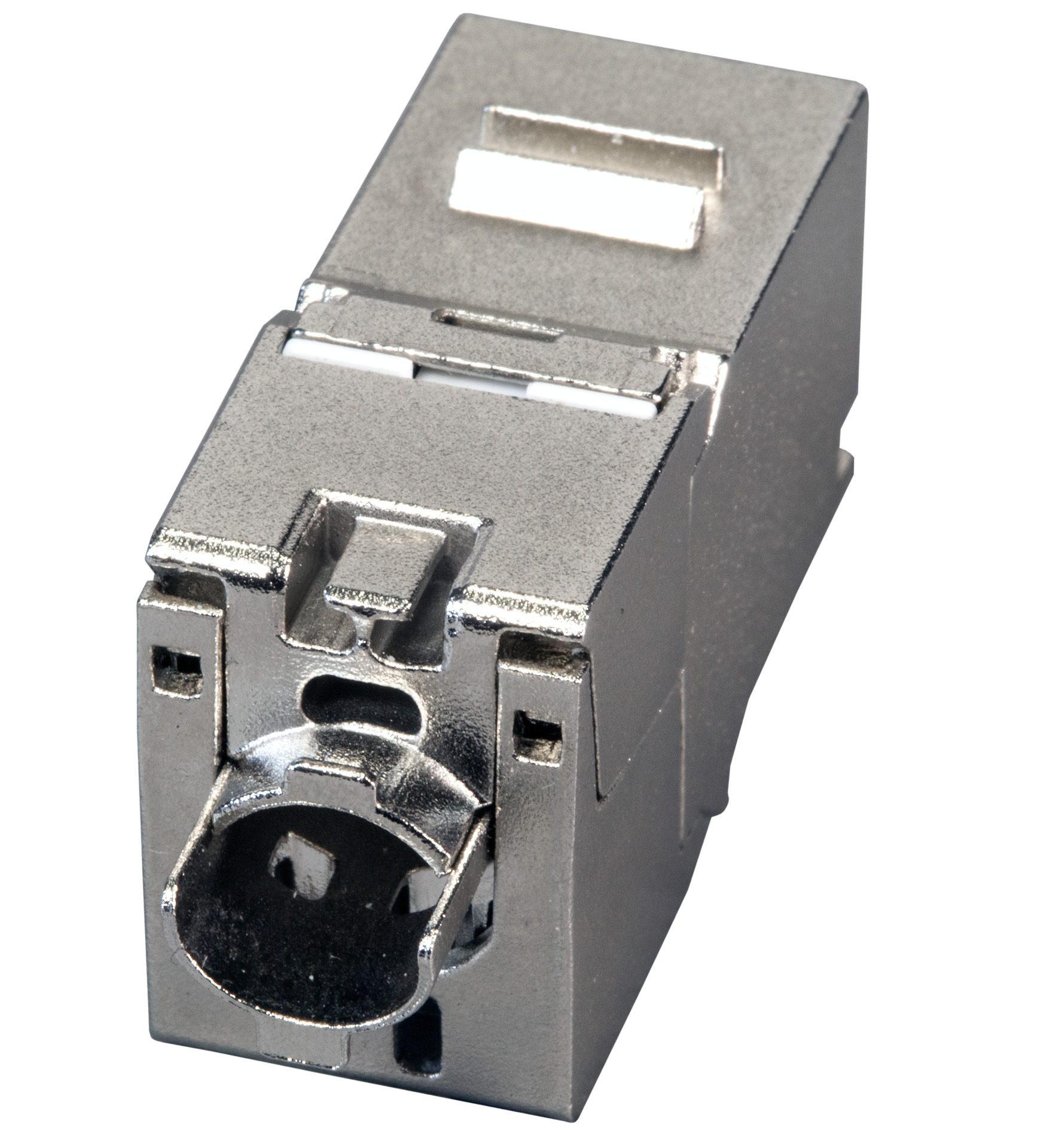 INFRALAN® RJ45 Keystone Slimline, Cat.6A, silber, STP, PVP Komponente, 12er VPE