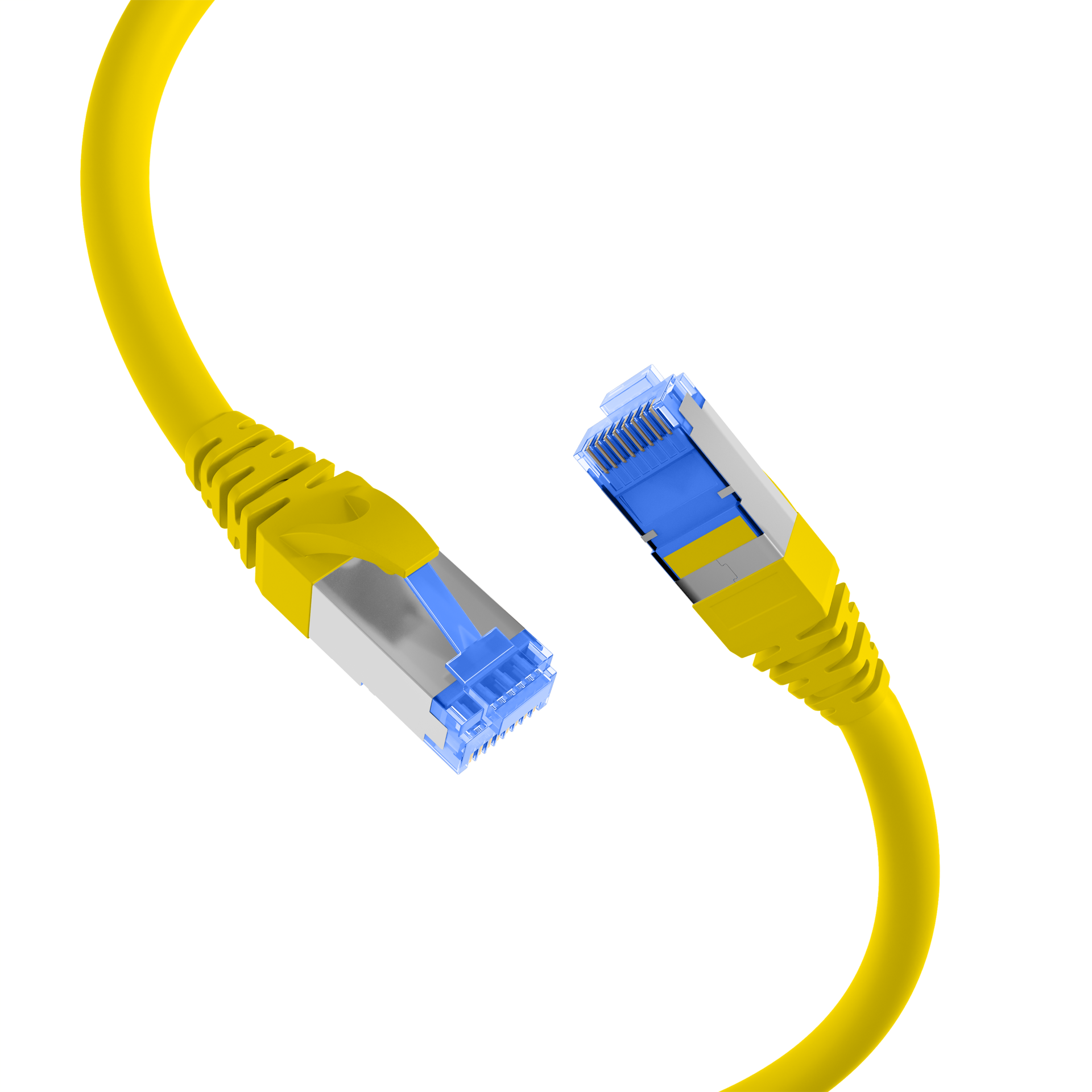 INFRALAN® RJ45 Patchkabel S/FTP, Cat.6A, TPE superflex, 1,5m, gelb