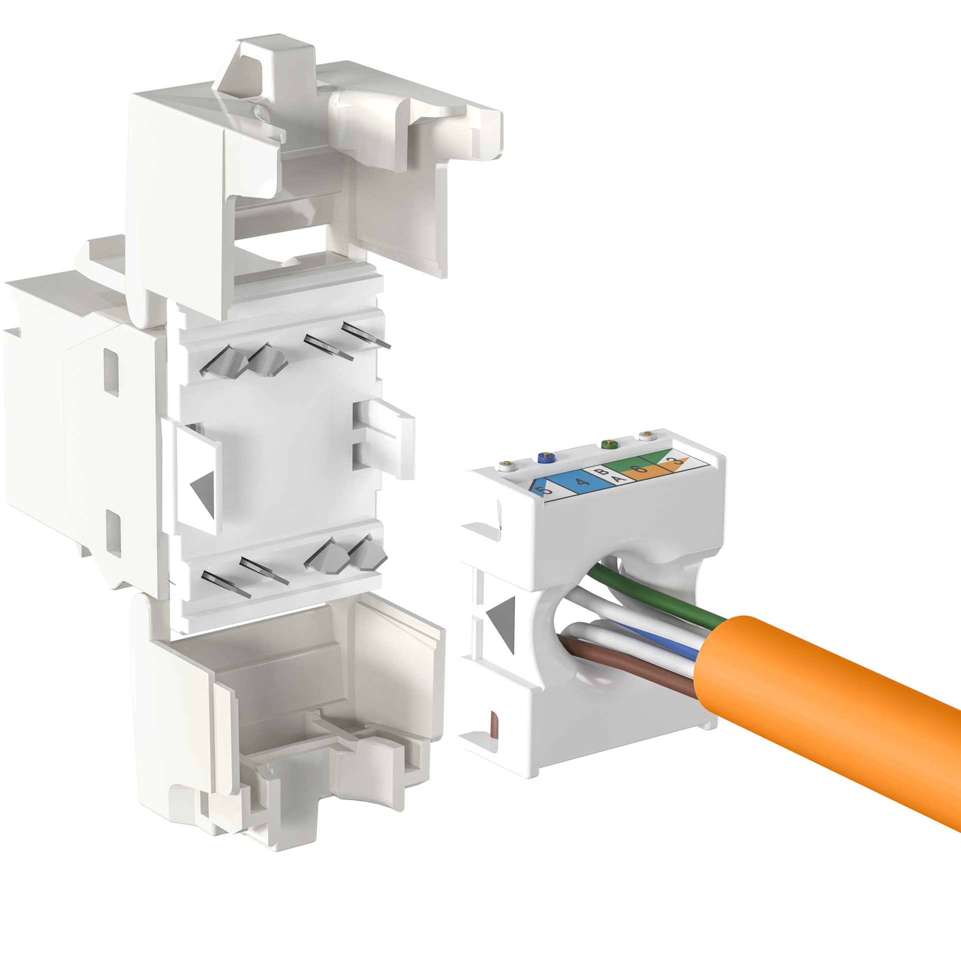 INFRALAN® RJ45 Keystone UTP, Cat.6A, 500MHz, Komponenten zertifiziert