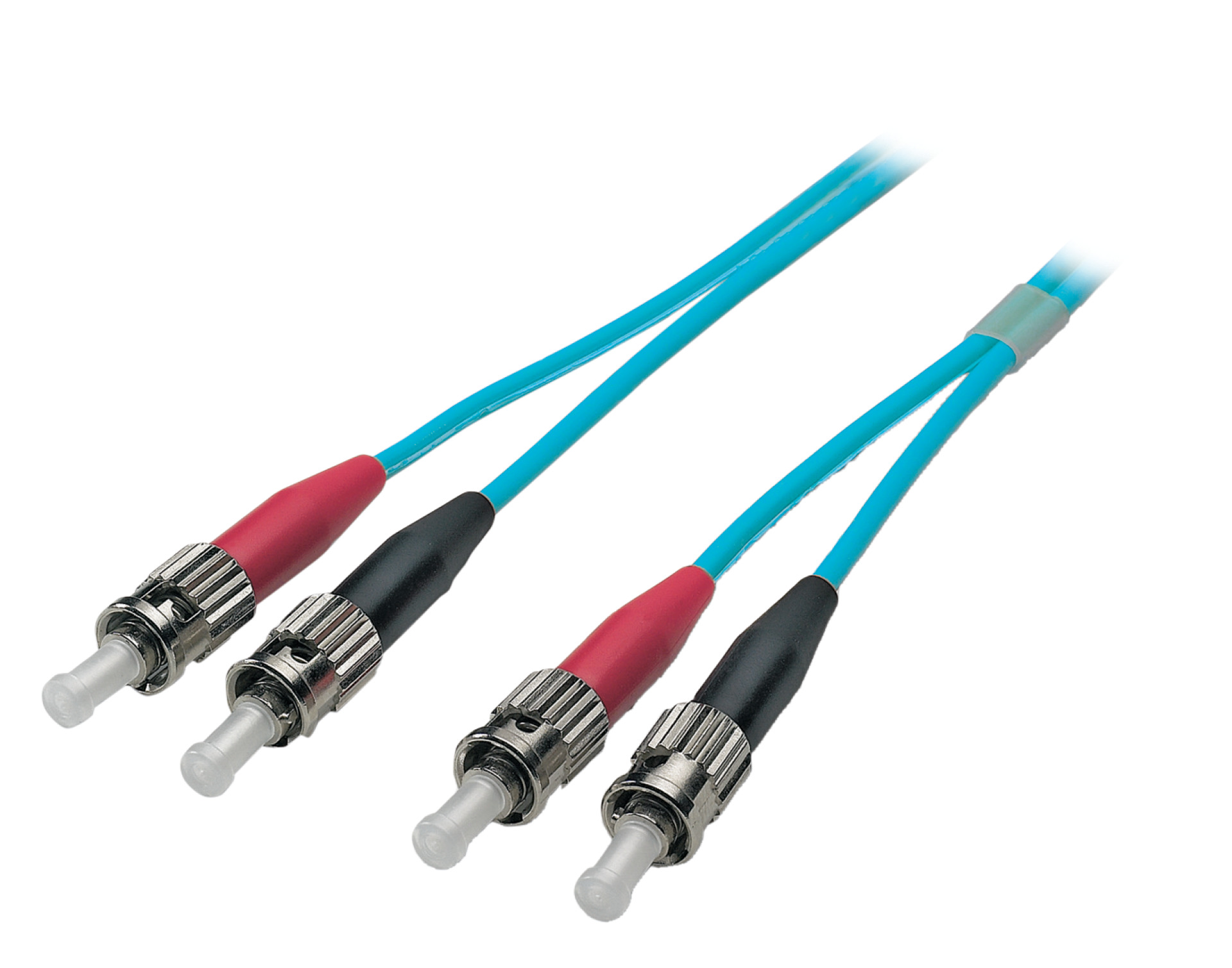 Duplex Jumper ST-ST 50/125µ, OM3, LSZH, aqua, 3.0mm, 1m