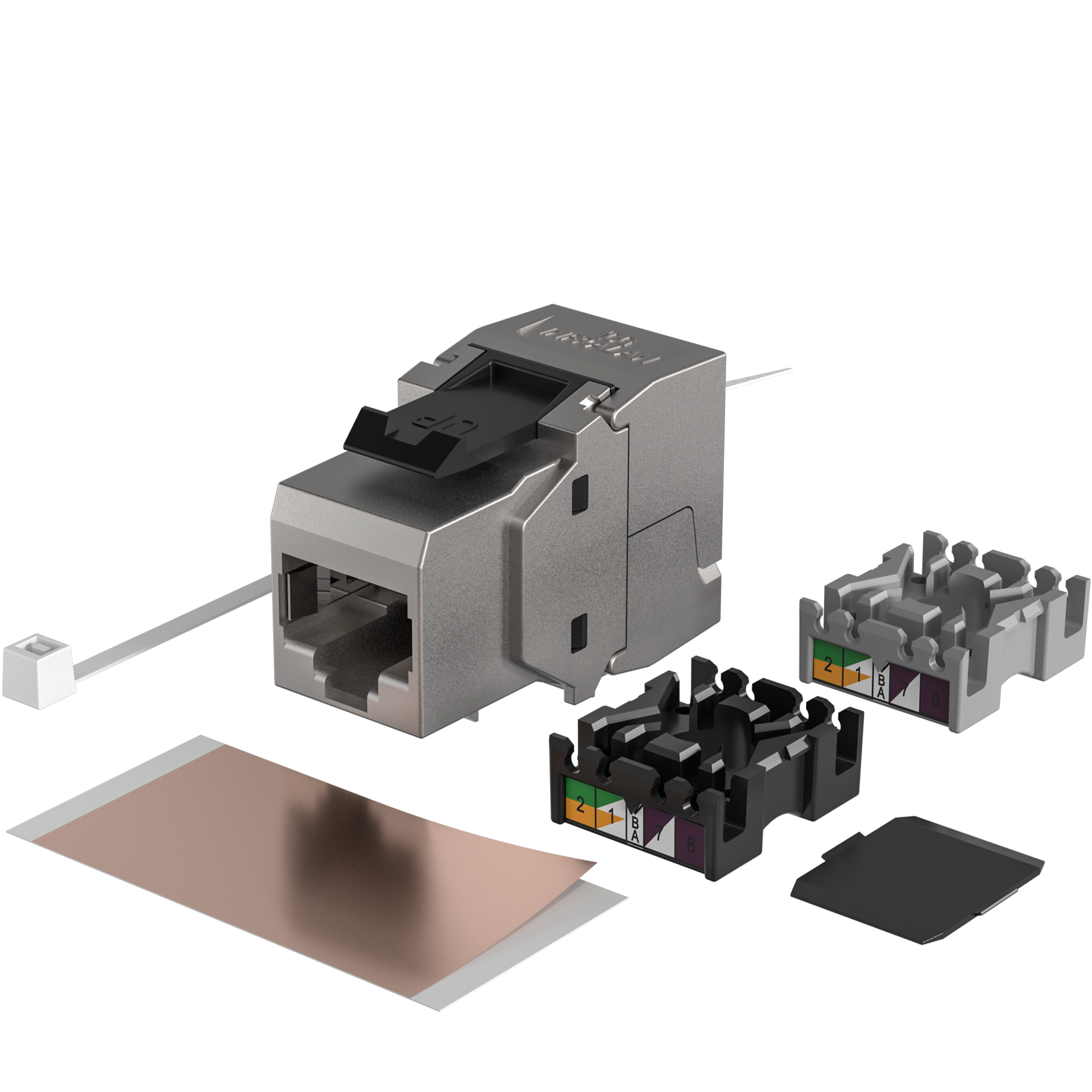 INFRALAN® RJ45 Keystone, Cat.6A / ClassEA, Komponente, 12er VPE