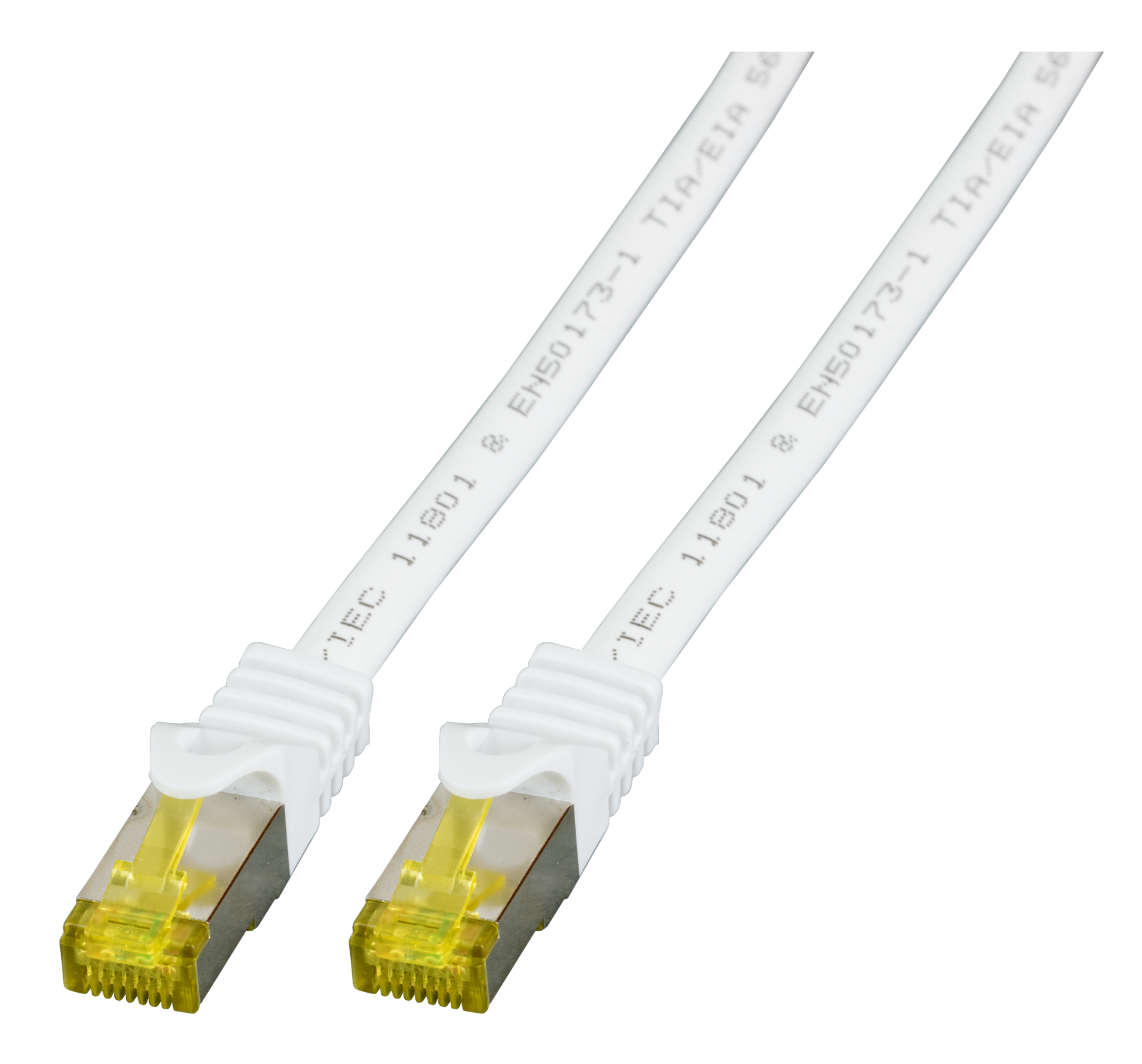 RJ45 Patchkabel Cat.6A S/FTP LSZH  Cat.7 Rohkabel weiß 0,15m